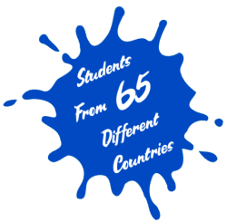 Students from 65 different countries