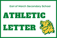 The words Athletic Letter in green with a lion roaring alongside